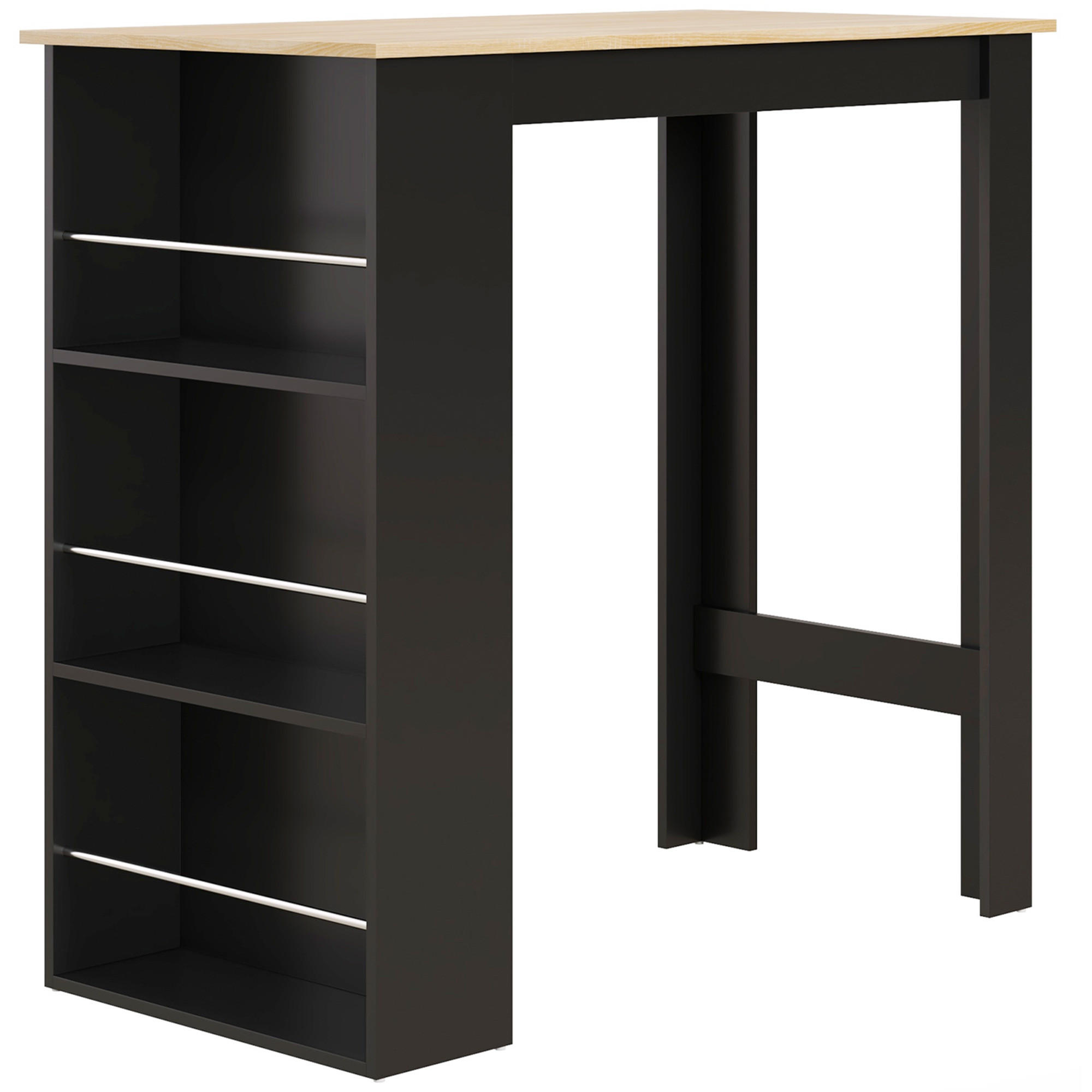 BARTISCH Schwarz 1 Stück - Schwarz, Kunststoff (112/57/106cm) - GiPP