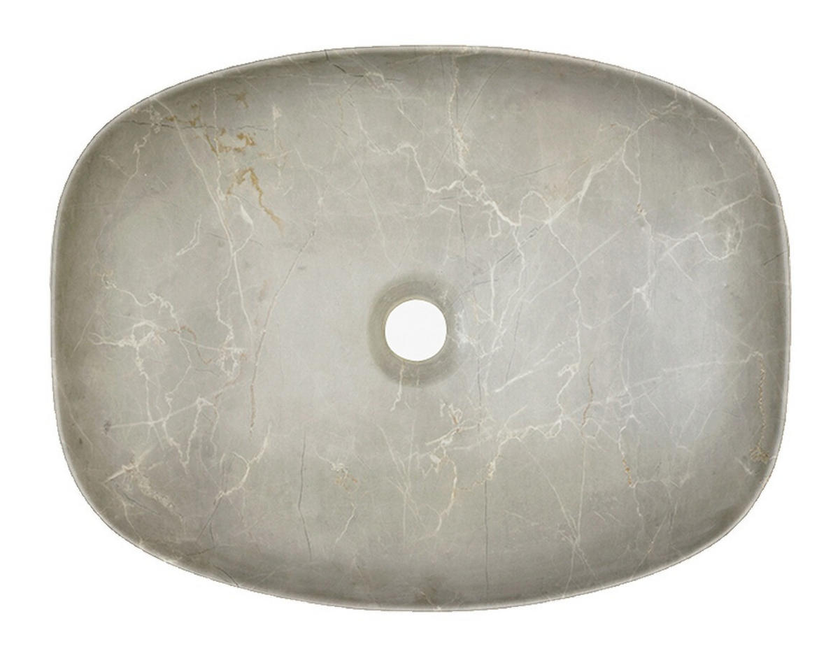 AUFSATZWASCHBECKEN 50.5 cm - ANNA BM295 in Grau/Matt - Grau, Keramik (50.5/13.5/38.5cm)