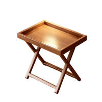 GARTENBEISTELLTISCH , Hochgebirgs-Nan-Bambus , Klappbares Modell , 45 × 33 × 44 cm - Braun, Holz (45/33/44cm) - Weltevree