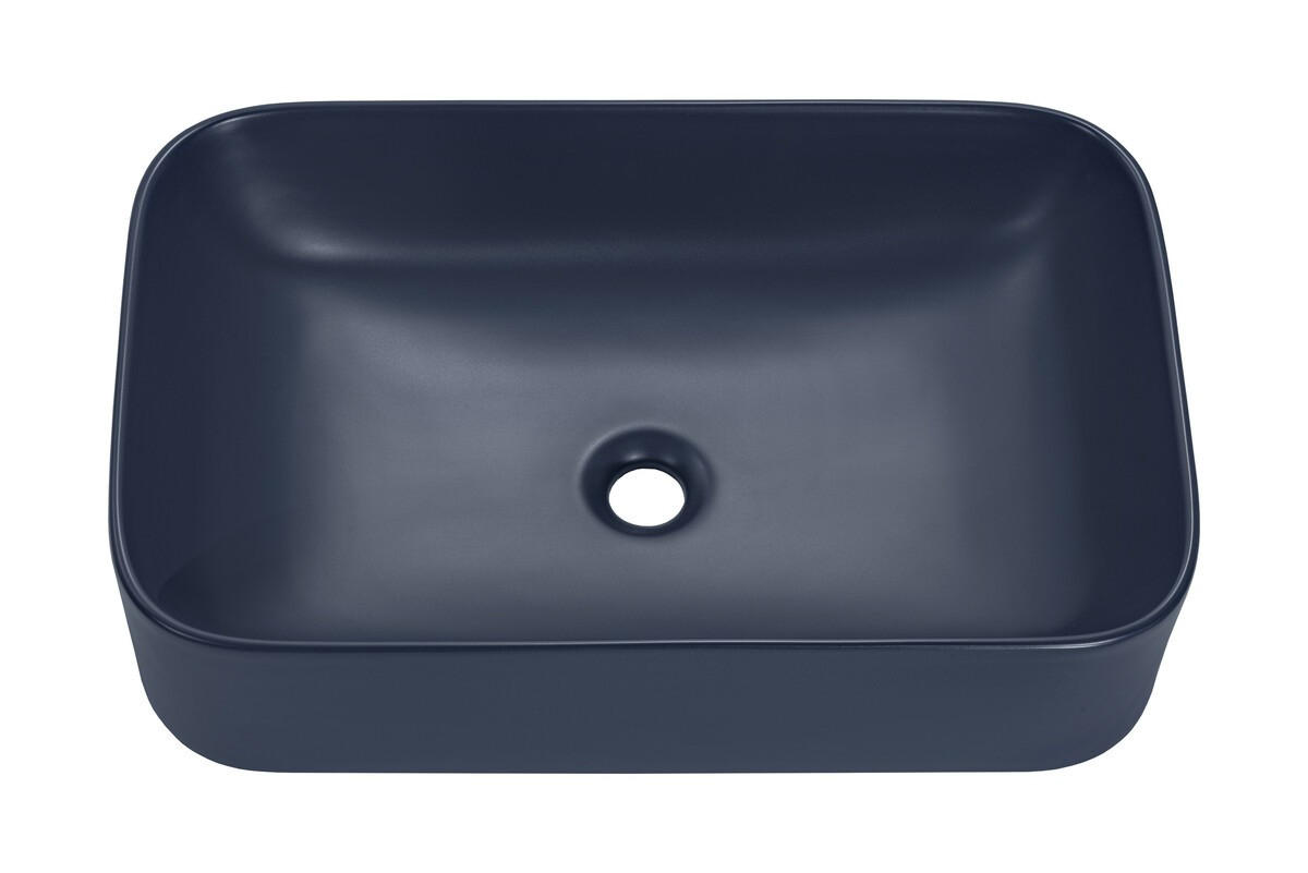 AUFSATZWASCHBECKEN 61 cm - KAMA BM296 - Marineblau/Matt - Blau, Keramik (61/15/38cm)