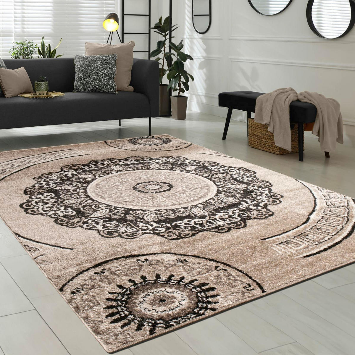 KURZFLOR-TEPPICH SINAI 077 BRAUN 80X150 - Braun, Kunststoff (80/150cm) - Paco Home