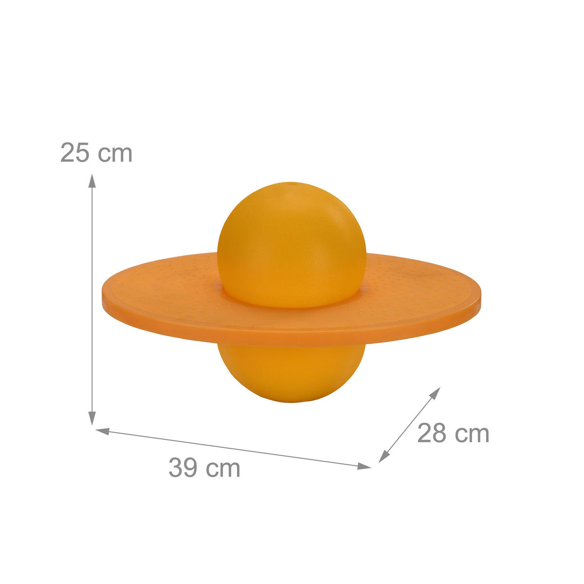 POGO Ball - Gelb, Kunststoff (39/28cm) - Relaxdays