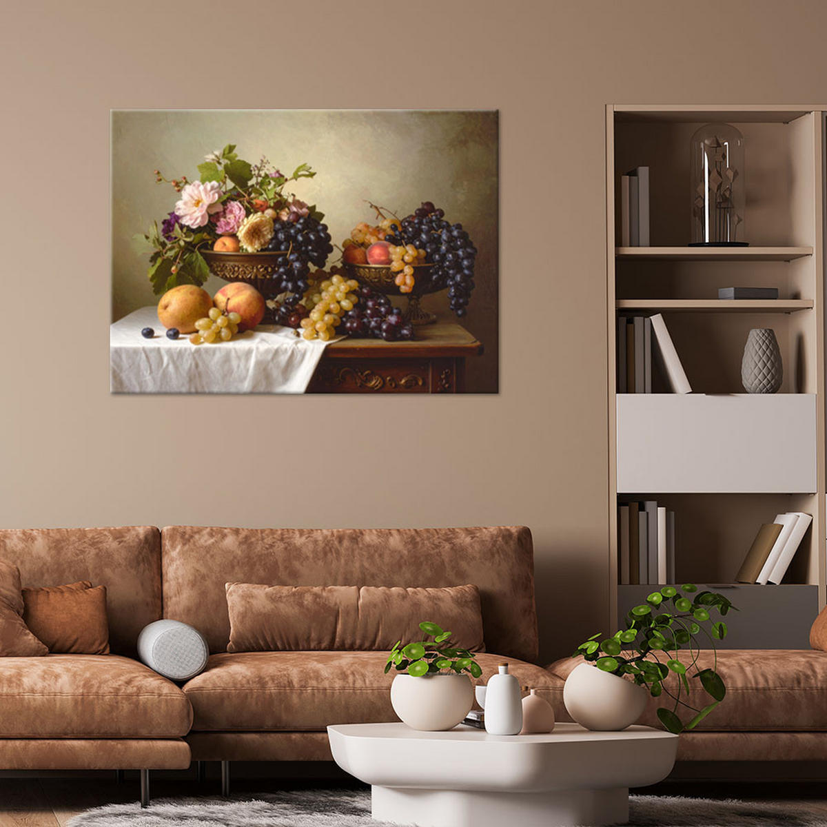 LEINWANDBILD Essen & Trinken 60x40cm - Braun, Textil (60/40cm) - Feeby