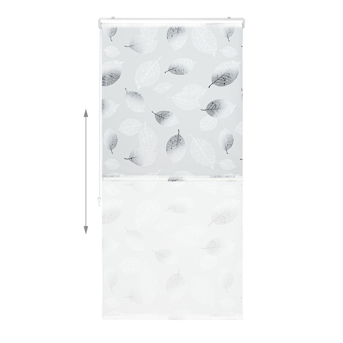 DUSCHROLLO - Weiß, Kunststoff/Metall (80/4.5cm) - Relaxdays