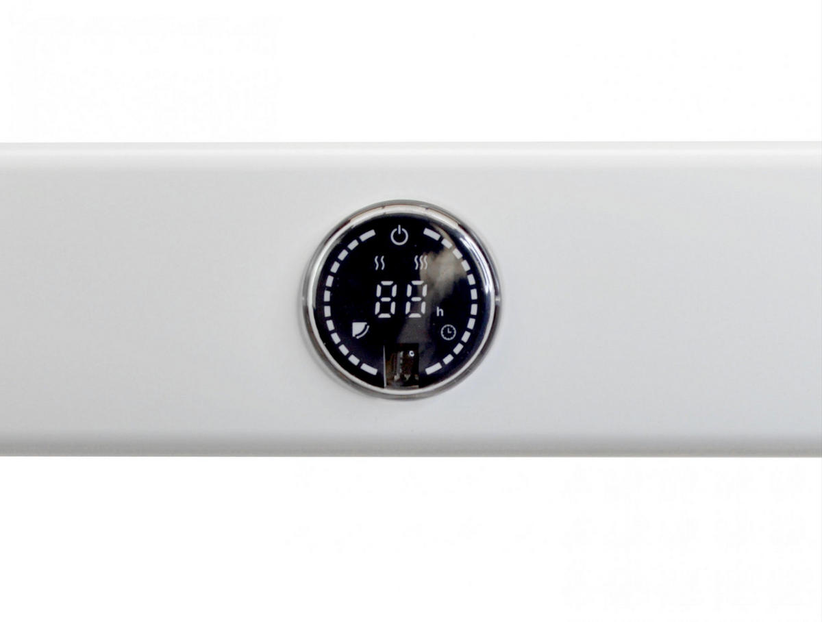 HANDTUCHTROCKNER Weiß mit Elektrosystem und Wandhalterung 500 W - Weiß, Metall (55/91/6cm) - Purline