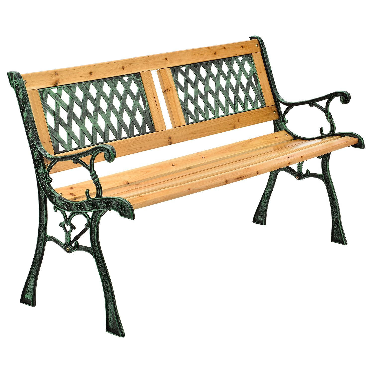 GARTENBANK Sanremo 2-Sitzer - Braun, Holz (122/73/54cm) - Juskys