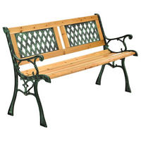 GARTENBANK Sanremo 2-Sitzer - Braun, Holz (122/73/54cm) - Juskys