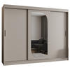 SCHWEBETÜRENSCHRANK 200/250/62 3-türig - Kaschmir/Silberfarben, Holz (250/200/62cm) - MÖBEL KRYSPOL
