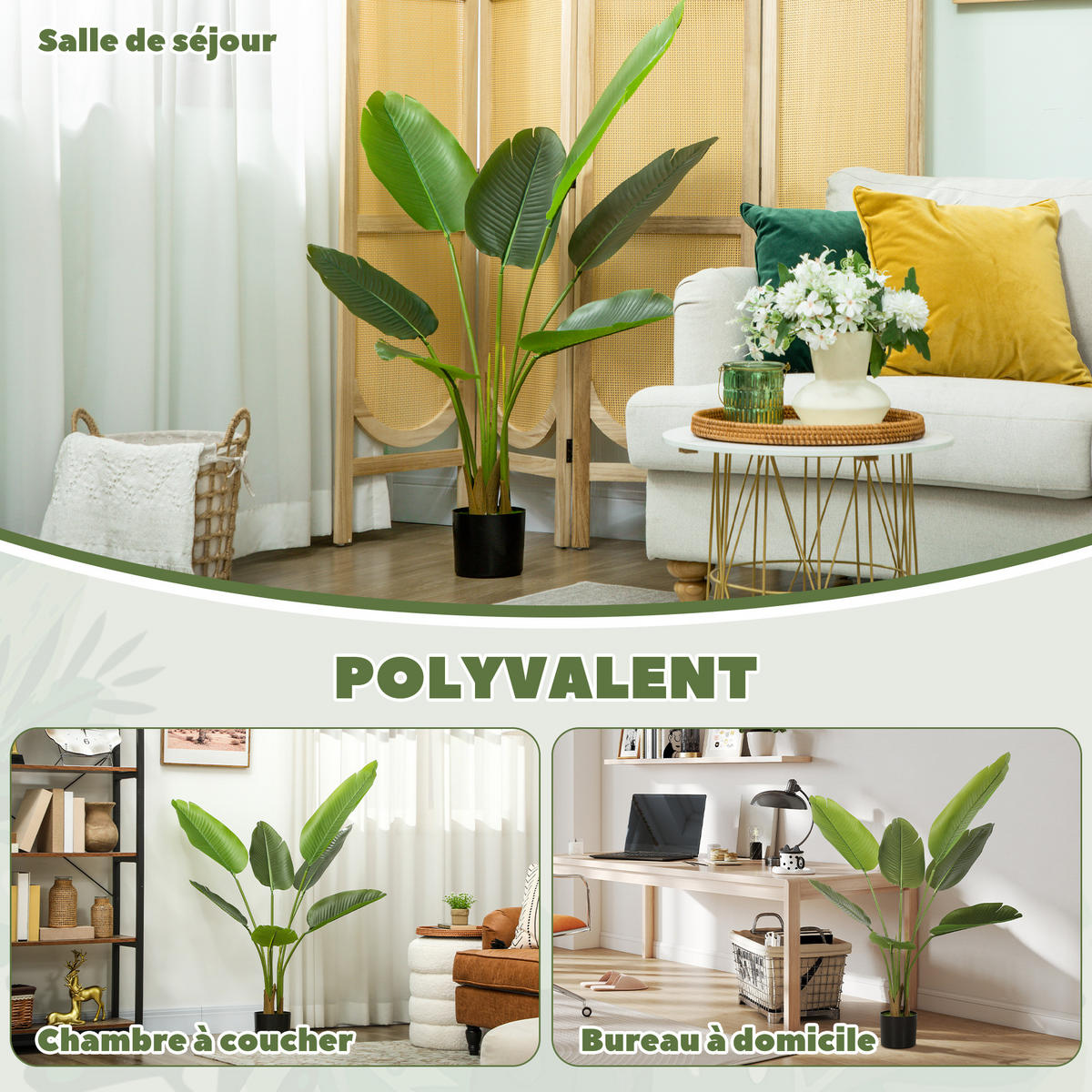 KUNSTBAUM Grün realistisch mit Topf 109 cm - Grün, Kunststoff (109cm) - PANGIVO