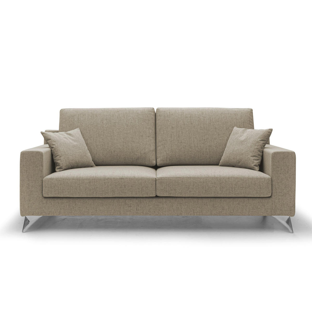 LINEARSOFA Michael - Braun, Textil (206/95/91cm) - Divani.store