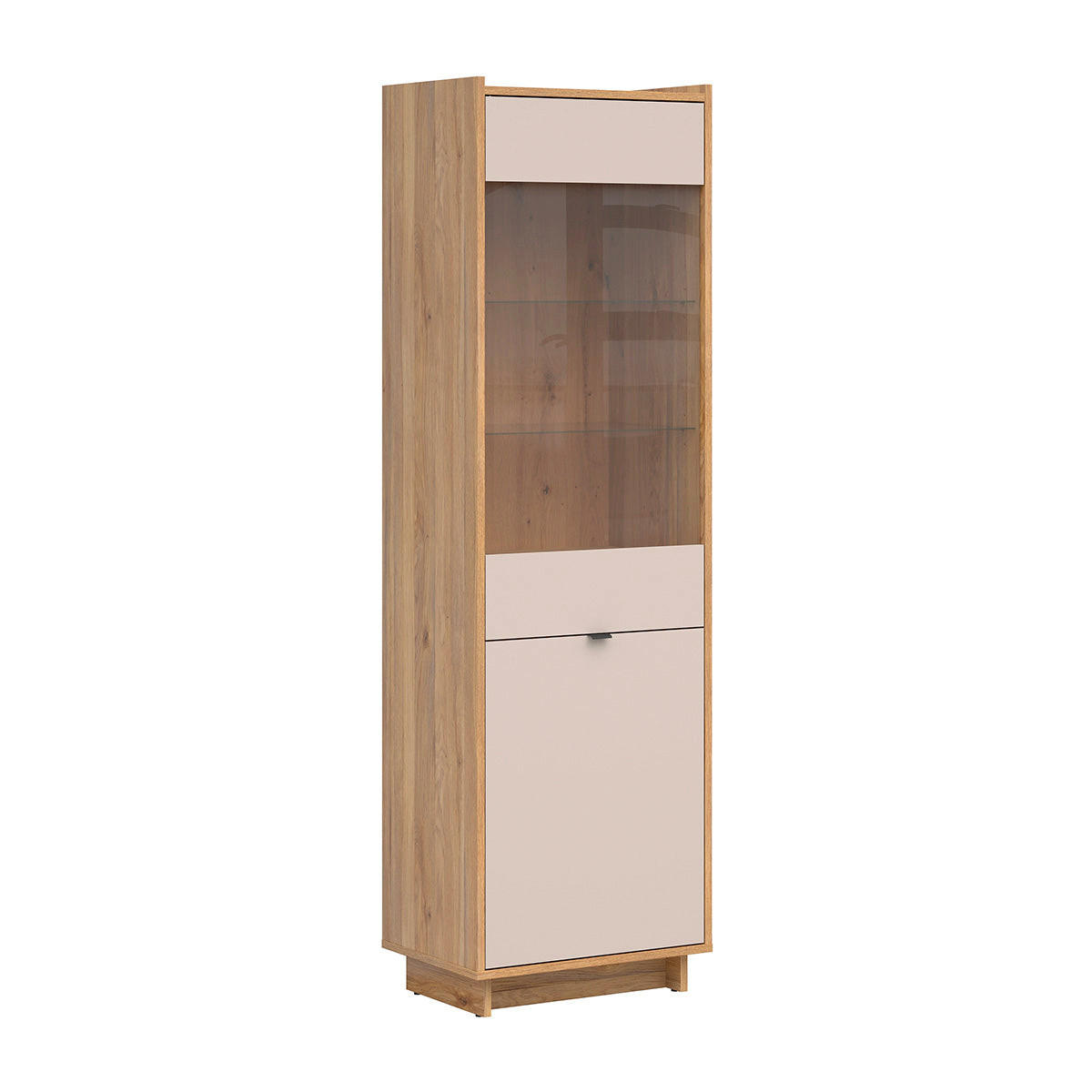 VITRÍNA Donna Kašmír - béžová, kompozitné drevo (60.5/209/42cm) - Petits-meubles