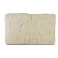 BADTEPPICH Zac Beige 80/50/2 cm Textilien - Beige, Textil (50/80cm) - Mondex