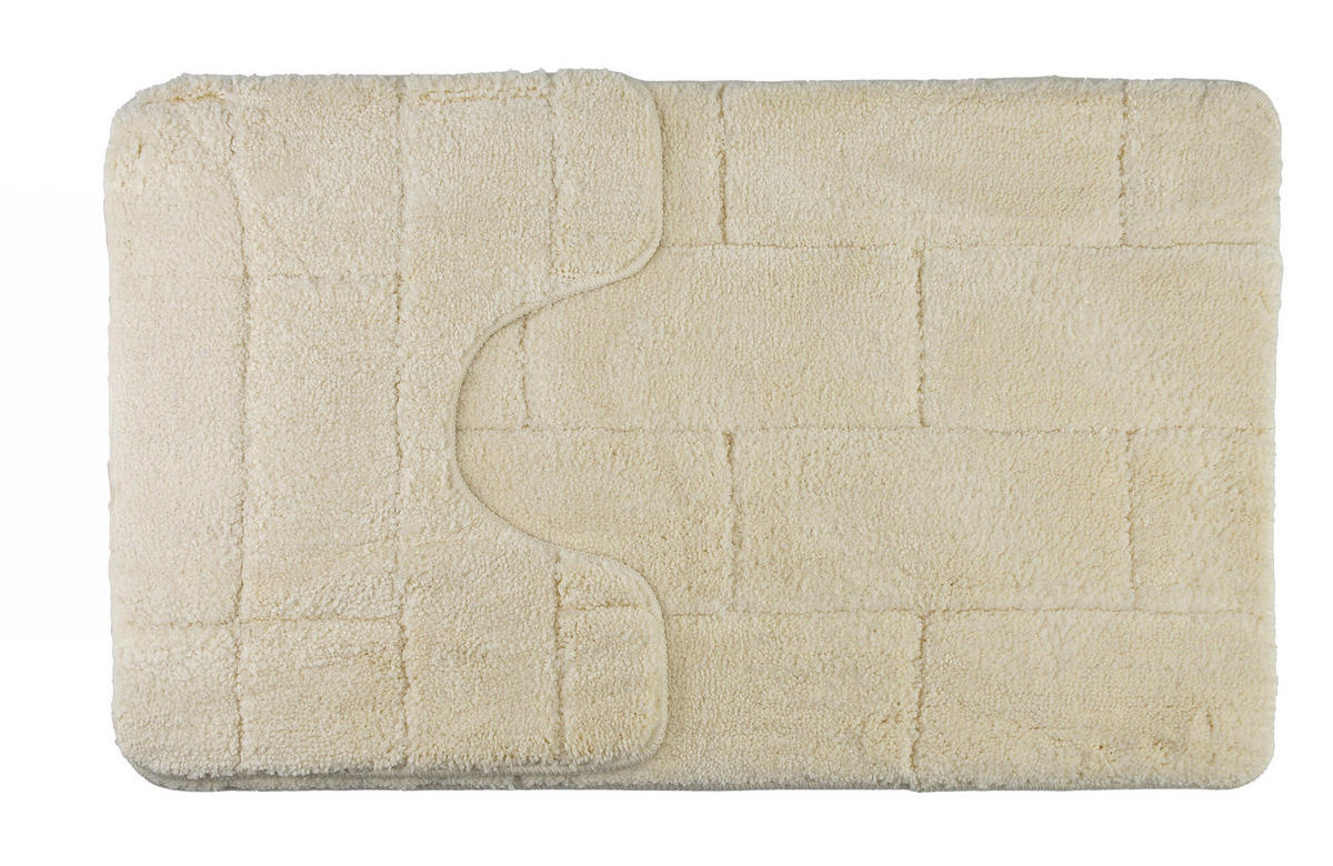 BADTEPPICH Zac Beige 80/50/2 cm Textilien - Beige, Textil (50/80cm) - Mondex