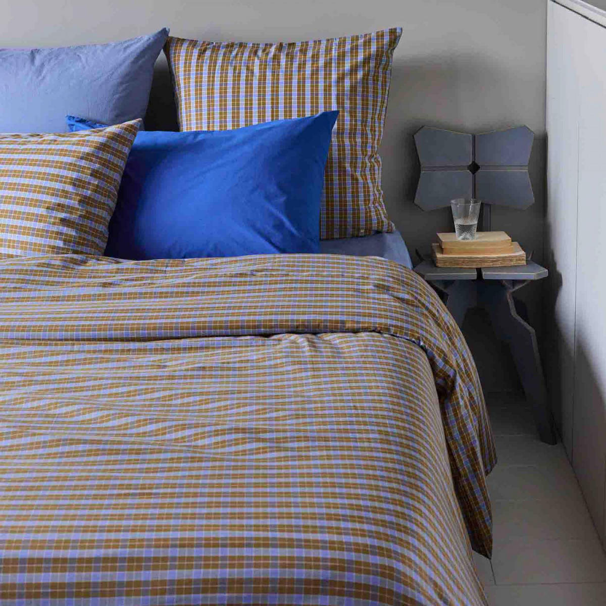 KOPFKISSENBEZUG Céleste so blau 50 x 70 cm - Blau, Textil (70/50cm)