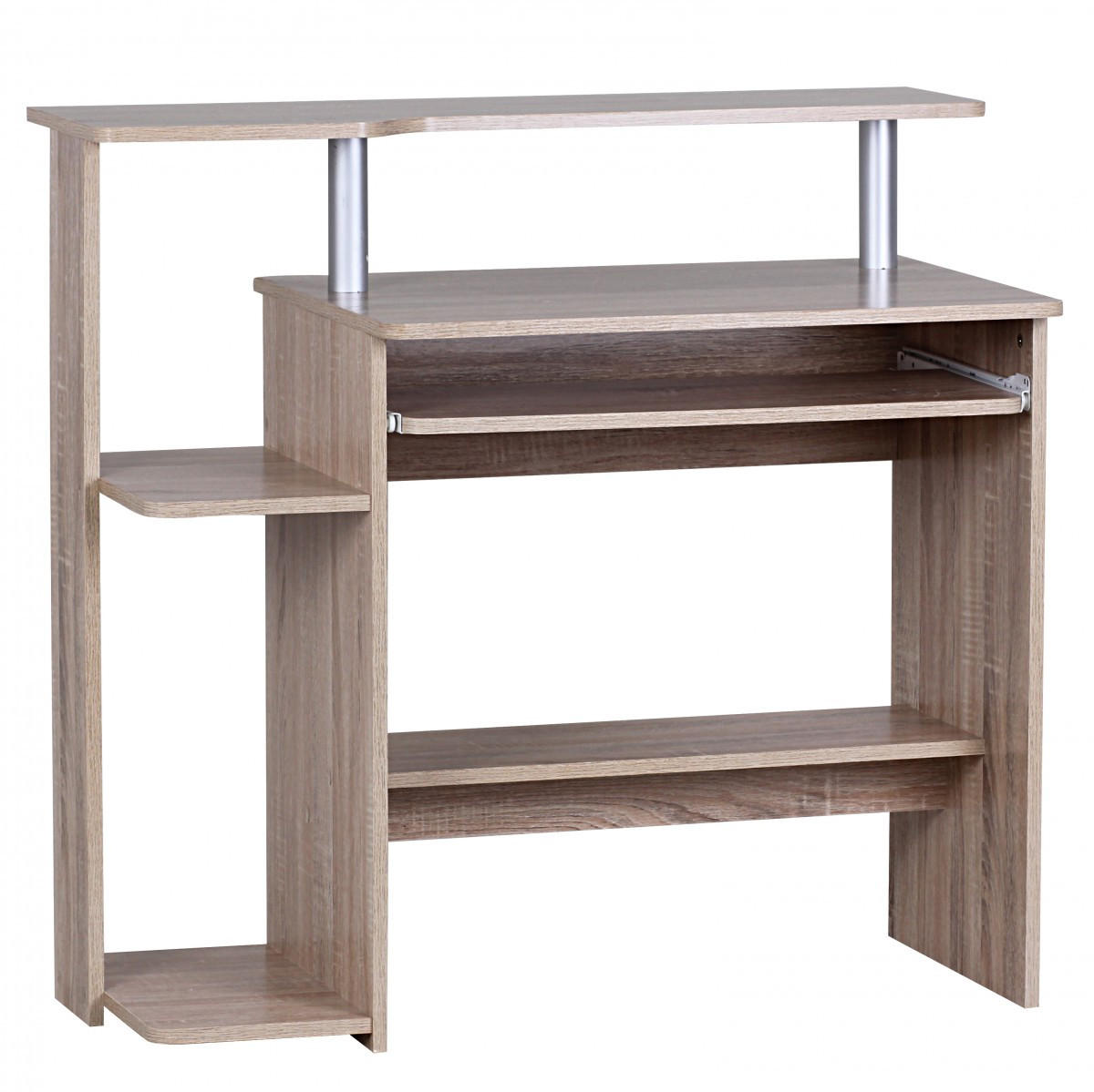 SCHREIBTISCH Computertisch ELBTRAUM Tastaturauszug, Beige 94x48x90 cm - Beige, Holz (48/94/90cm) - KADIMA DESIGN