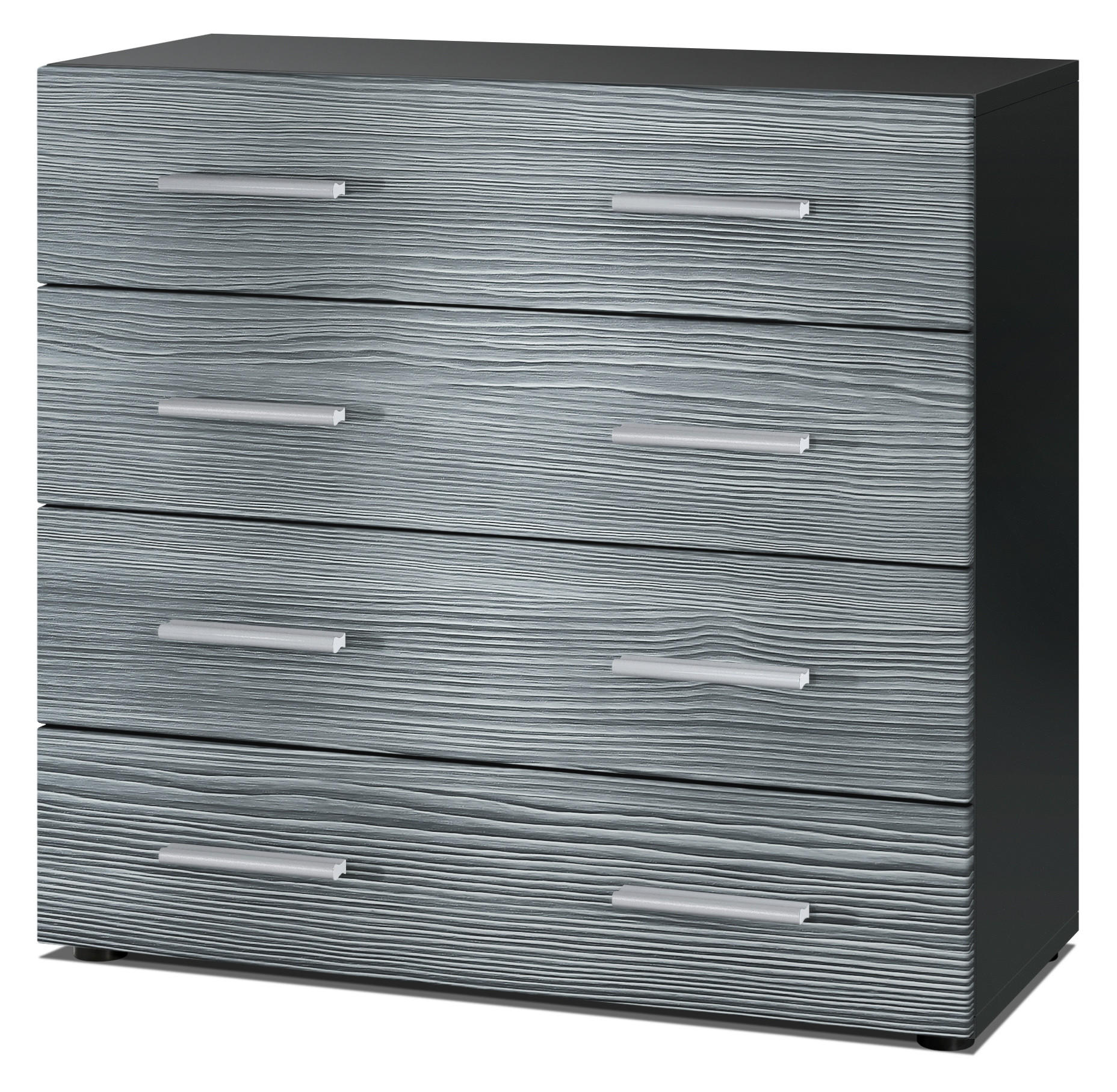 Vladon Kommode Anthrazit 76x72x35 cm