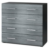 KOMMODE Pavos Avola-Anthrazit - Anthrazit, Holzwerkstoff (76/72/35cm) - Vladon