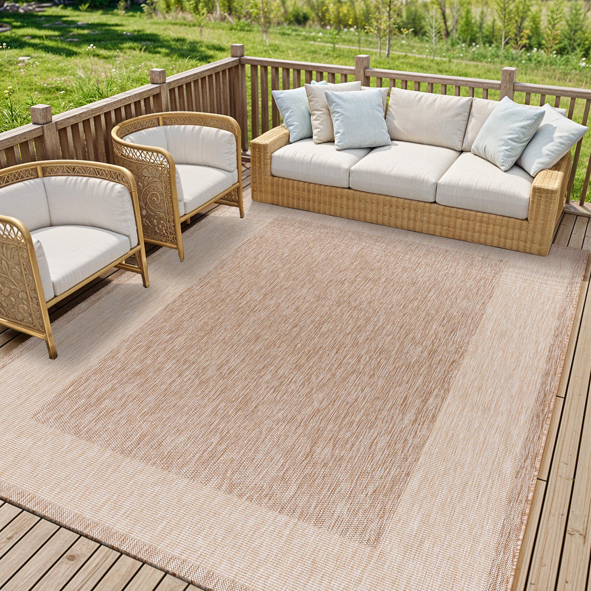 OUTDOORTEPPICH Jute-Optik 160/213 cm Beige - Braun, Kunststoff/Textil (160/213cm) - LIVABLISS