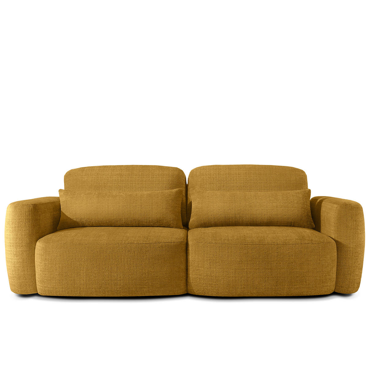 SOFA 3 ELOSA - Gelb, Holz/Textil (245/85/115cm) - KONSIMO®