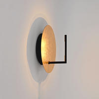 LED-WAND-/DECKENLAMPE Edge Blattgold Ø 30cm - Goldfarben, Metall (30/30/16cm) - s.luce