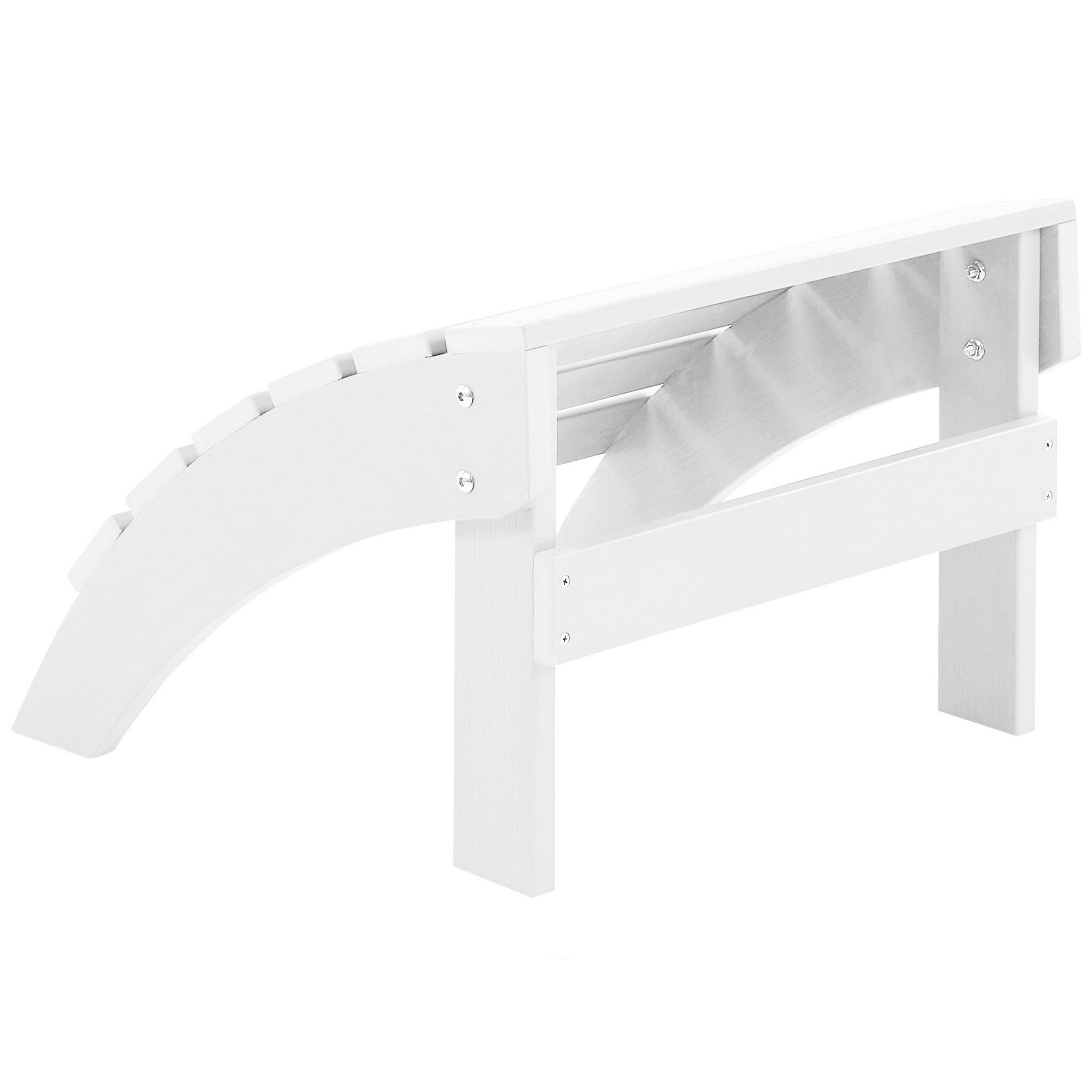 FUSSHOCKER Kunstholz weiß Adirondack - Weiß, Kunststoff (50/34/43cm) - Beliani