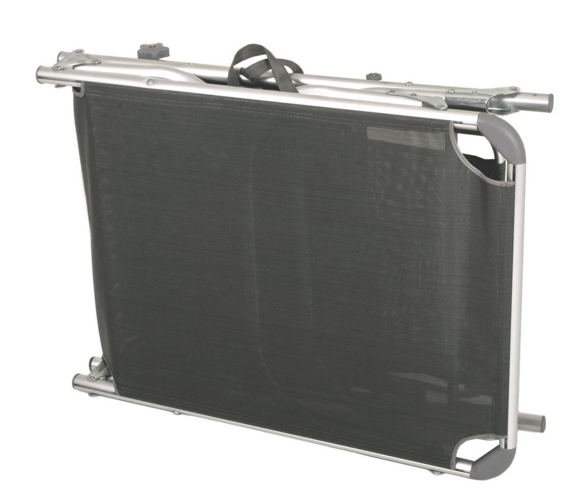 SONNENLIEGE Cairo Verstellbar Grau Gartenliege mit Dach - Grau, Kunststoff (61/30/190cm) - DELUKE