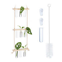 PFLANZEN-VERMEHRUNGSSTATION - Multicolor, Glas/Holz (20/86/4.5cm) - Relaxdays