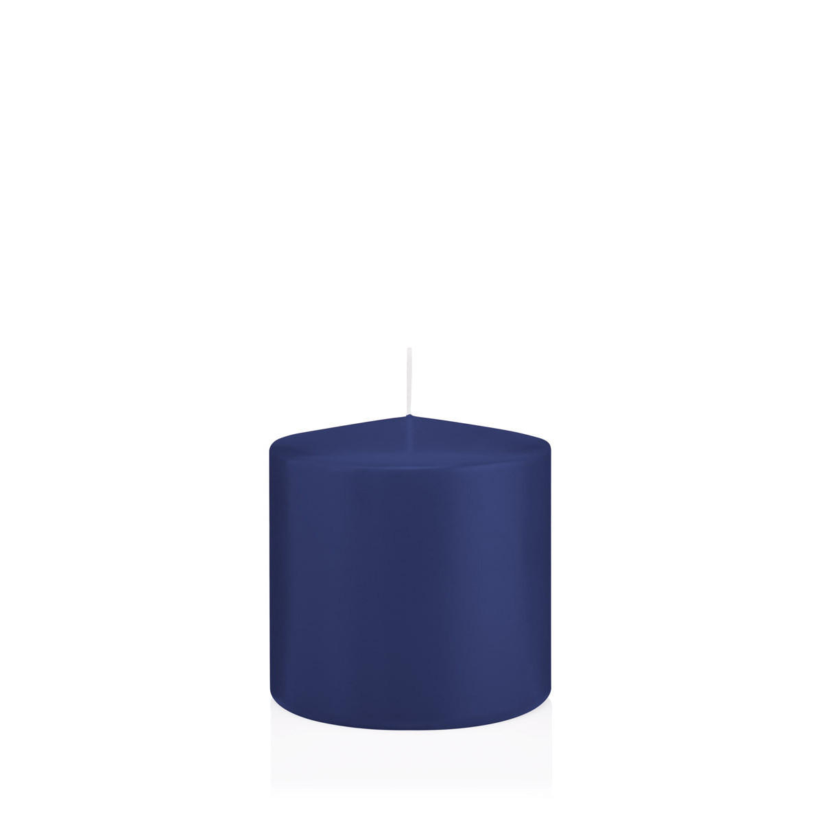 STUMPENKERZEN Dunkelblau Ø 98 x 100 mm, 6 Stück - Dunkelblau, Paraffin (10/10cm) - Wiedemann Kerzen