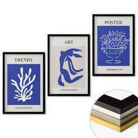 WANDBILDER 3er-Set - 40x60 cm Schwarzer Rahmen - Matisses abstrakte Plakate - Schwarz, Kunststoff (40/60cm) - ArtPrintCave