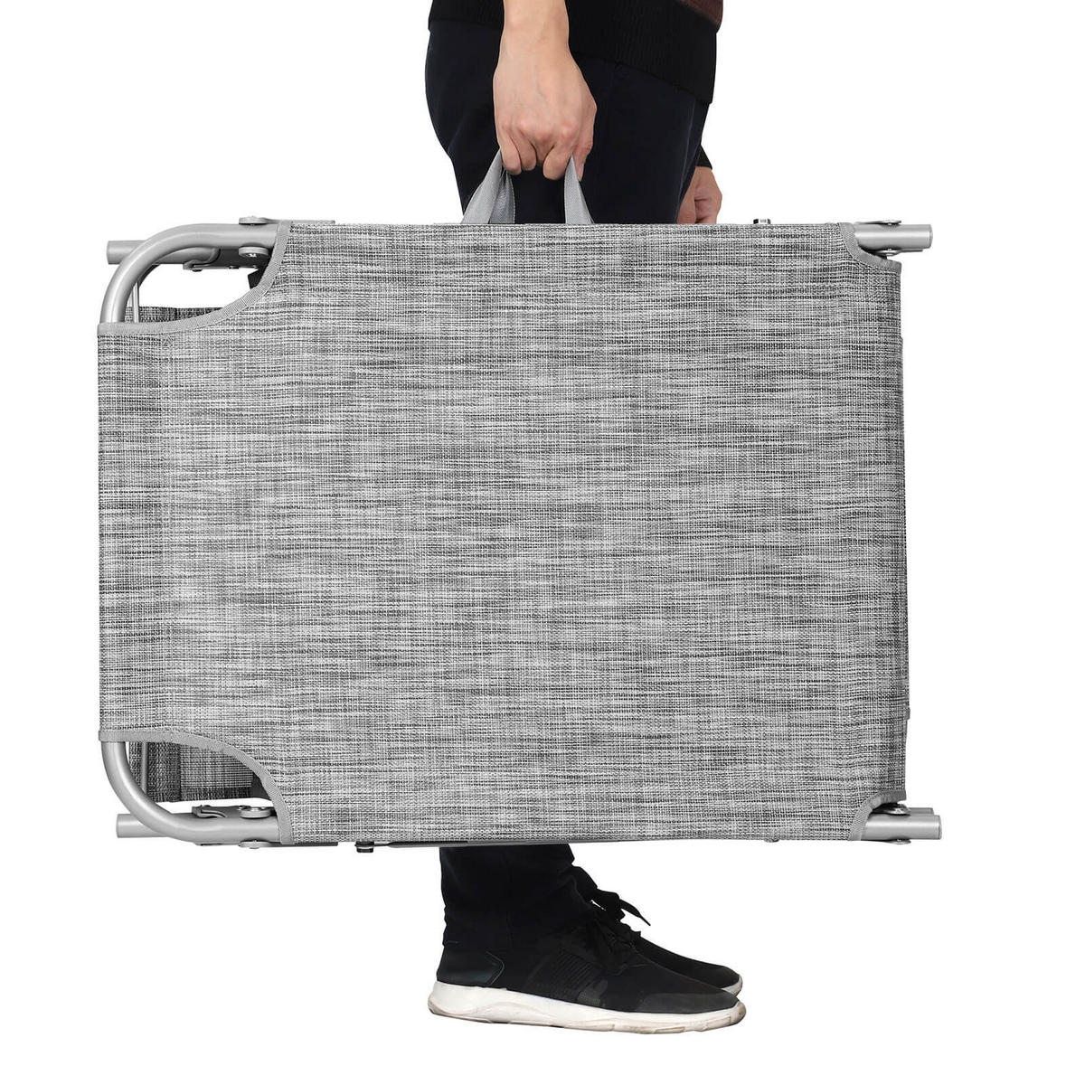 SONNENLIEGE GARTENLIEGE - Grau, Textil (193/30/53cm) - Hansiro