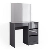 SCHMINKTISCH Sherry Anthrazit 90 cm mit Spiegel - Anthrazit, Holzwerkstoff (90/75/40cm) - Vicco