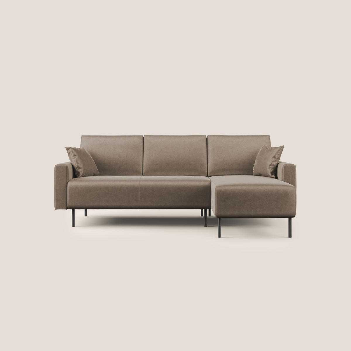 ECKSOFA Arthur - Braun, Textil (224/91cm) - Divani.store