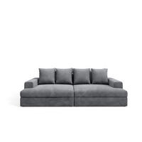 SOFA 4-Sitzer Cord Grau anthracite - Anthrazit, Textil (167/42/272cm) - Furnisell