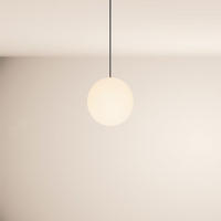 PENDELLEUCHTE Orb Weiß Ø 20cm - Weiß, Glas (20/20/20cm) - s.luce