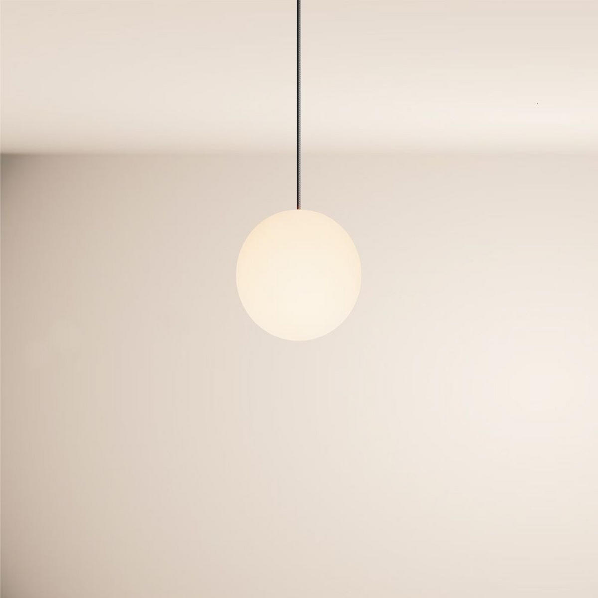 PENDELLEUCHTE Orb Weiß Ø 20cm - Weiß, Glas (20/20/20cm) - s.luce