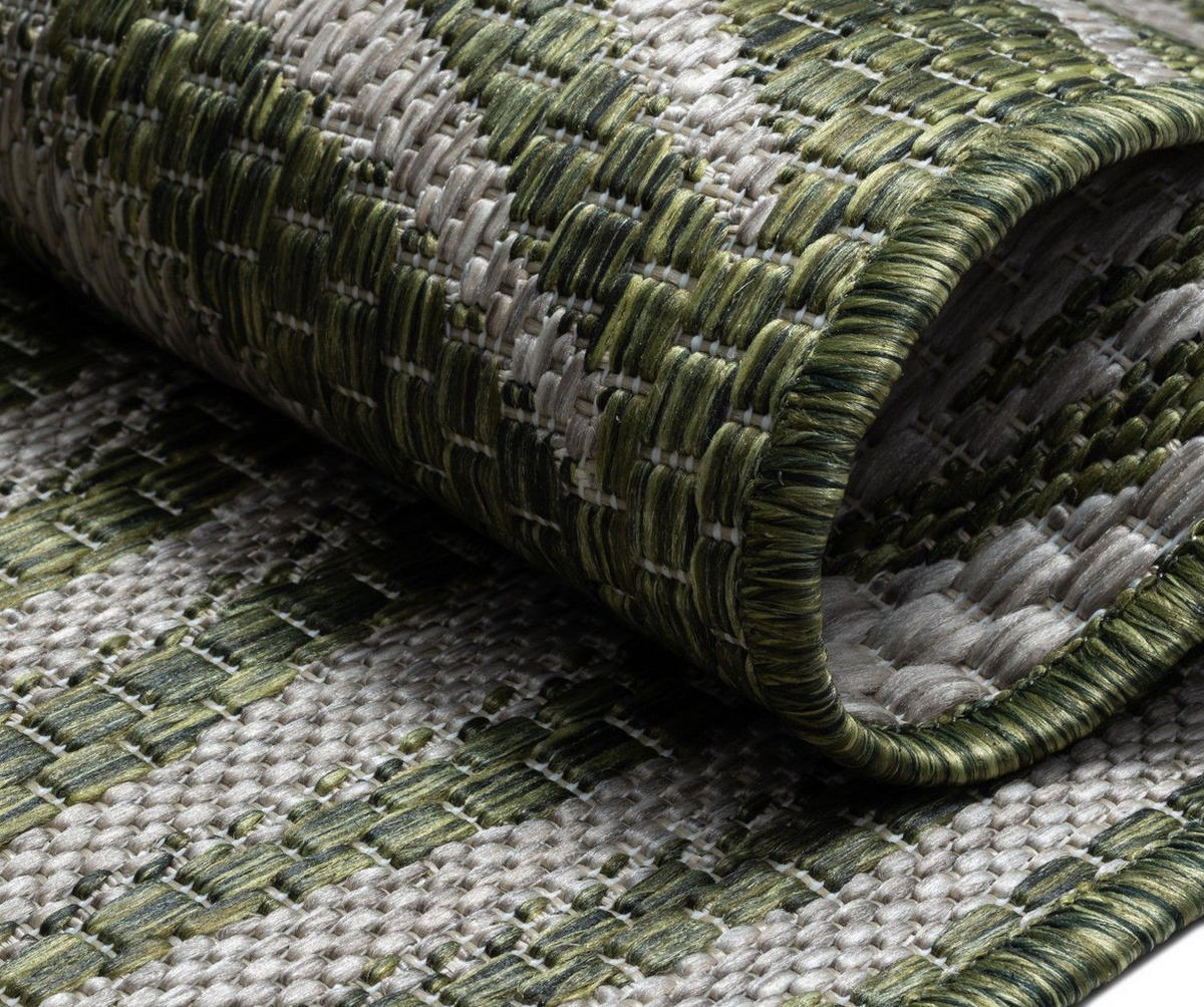 OUTDOORTEPPICH Fern Grün,Blaugrau,Hellgrau 80/150 cm - Grün, Textil (80/150cm) - My-Rug