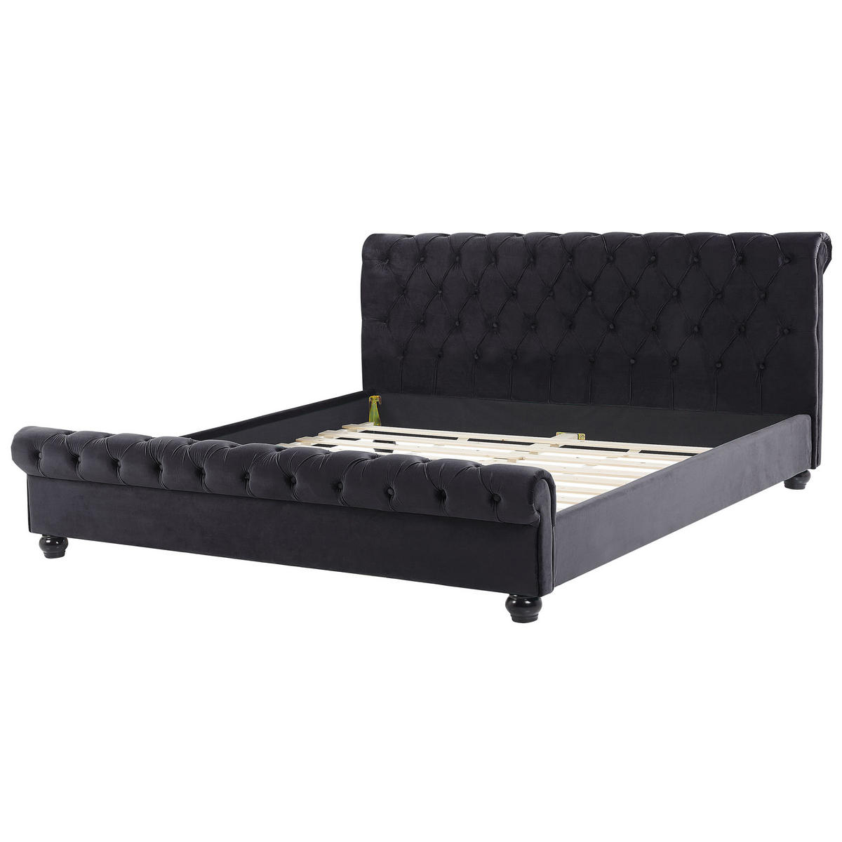 WASSERBETT 160/200cm Schwarz Avallon - Schwarz, Textil (160/200cm) - Beliani