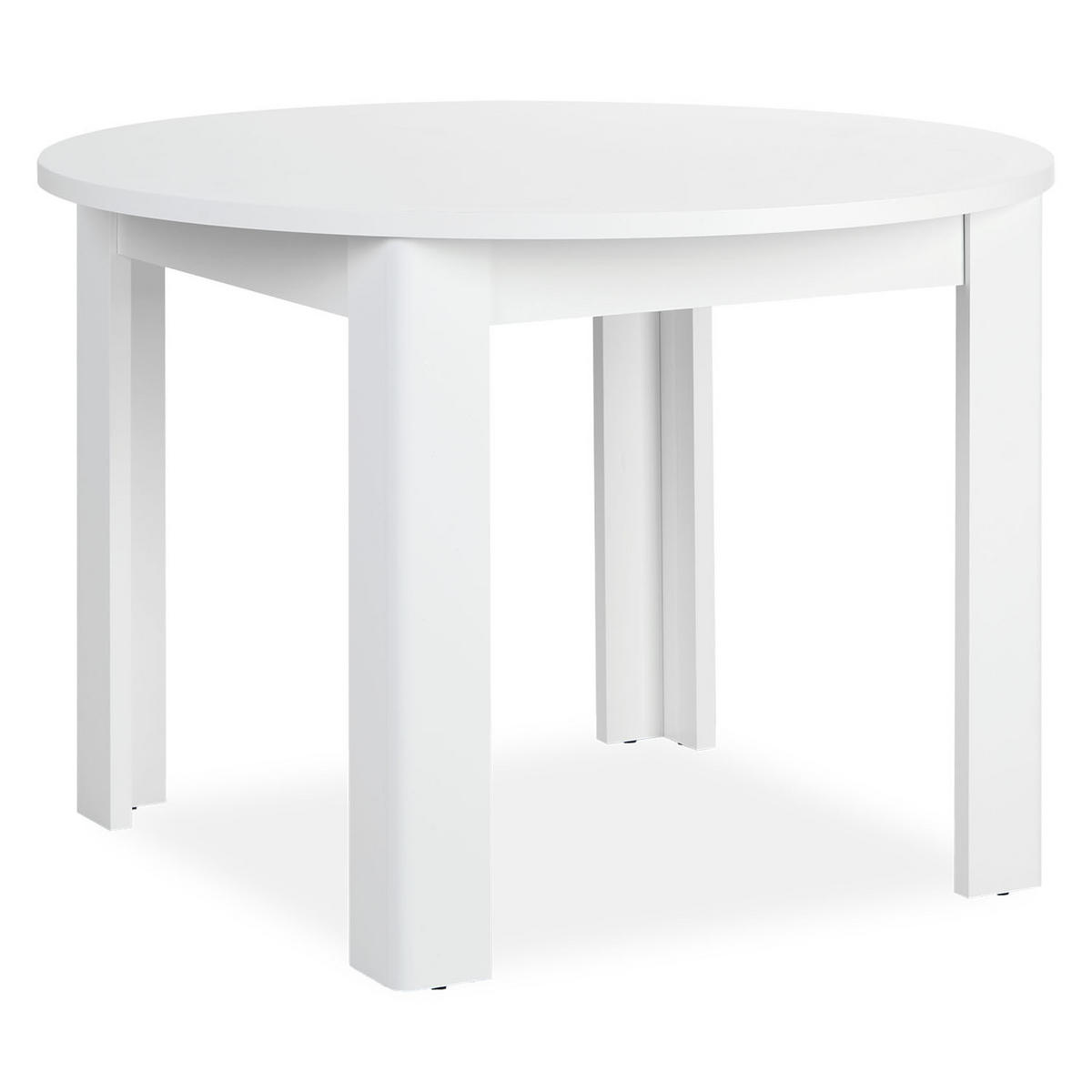 ESSTISCH rund 106/106/76 cm Weiß - Weiß, Holz (106/106/76cm) - Homestyle4u