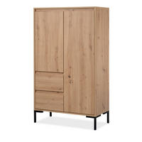 HIGHBOARD Eiche Artisan 81 cm, Anrichte mit 6 Fächern - Schwarz/Eiche Artisan, Holzwerkstoff/Metall (81/139/40cm) - Furn.Design
