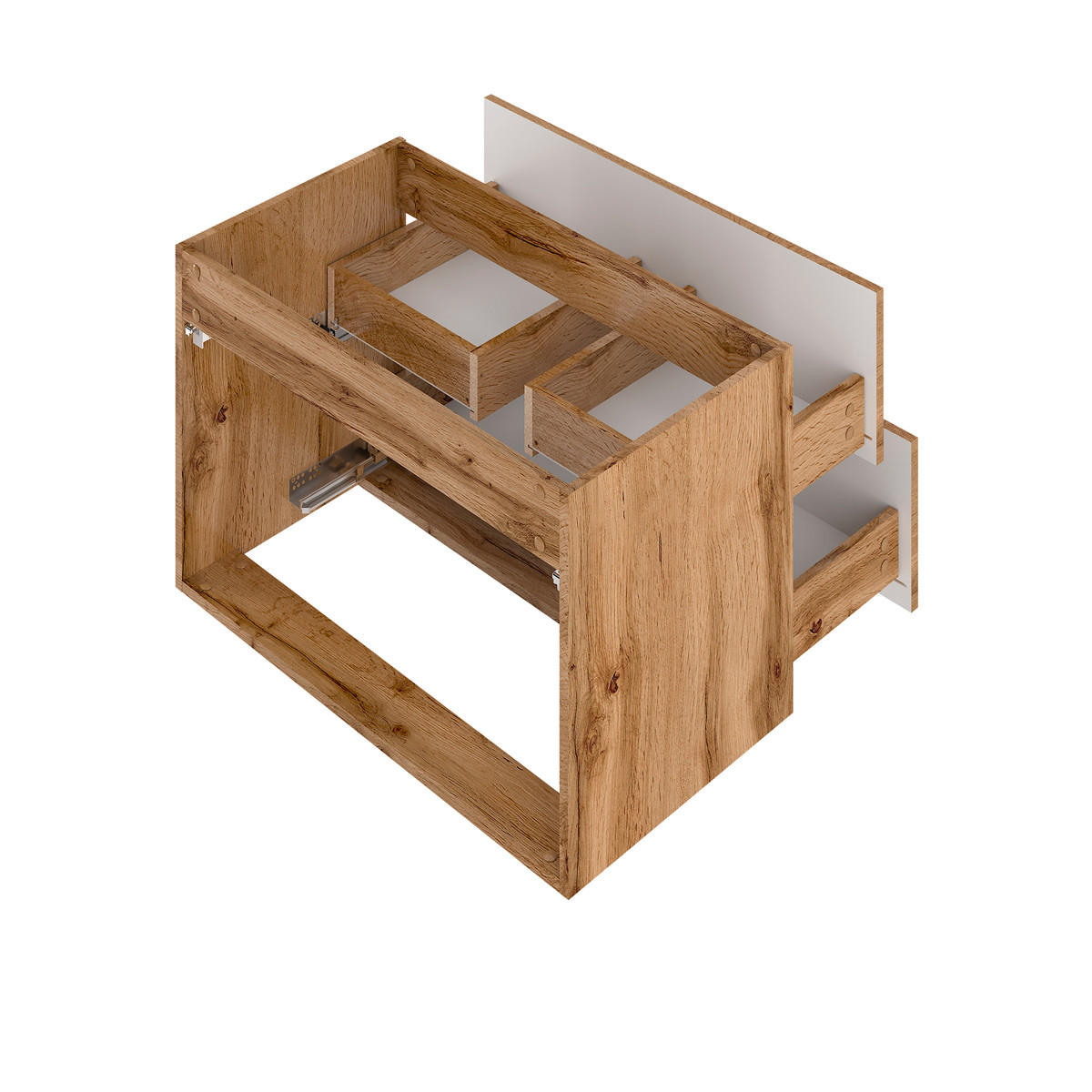 WASCHTISCH 80cm Teren Holz - Braun, Holzwerkstoff (80/50/45.8cm) - Petits-meubles