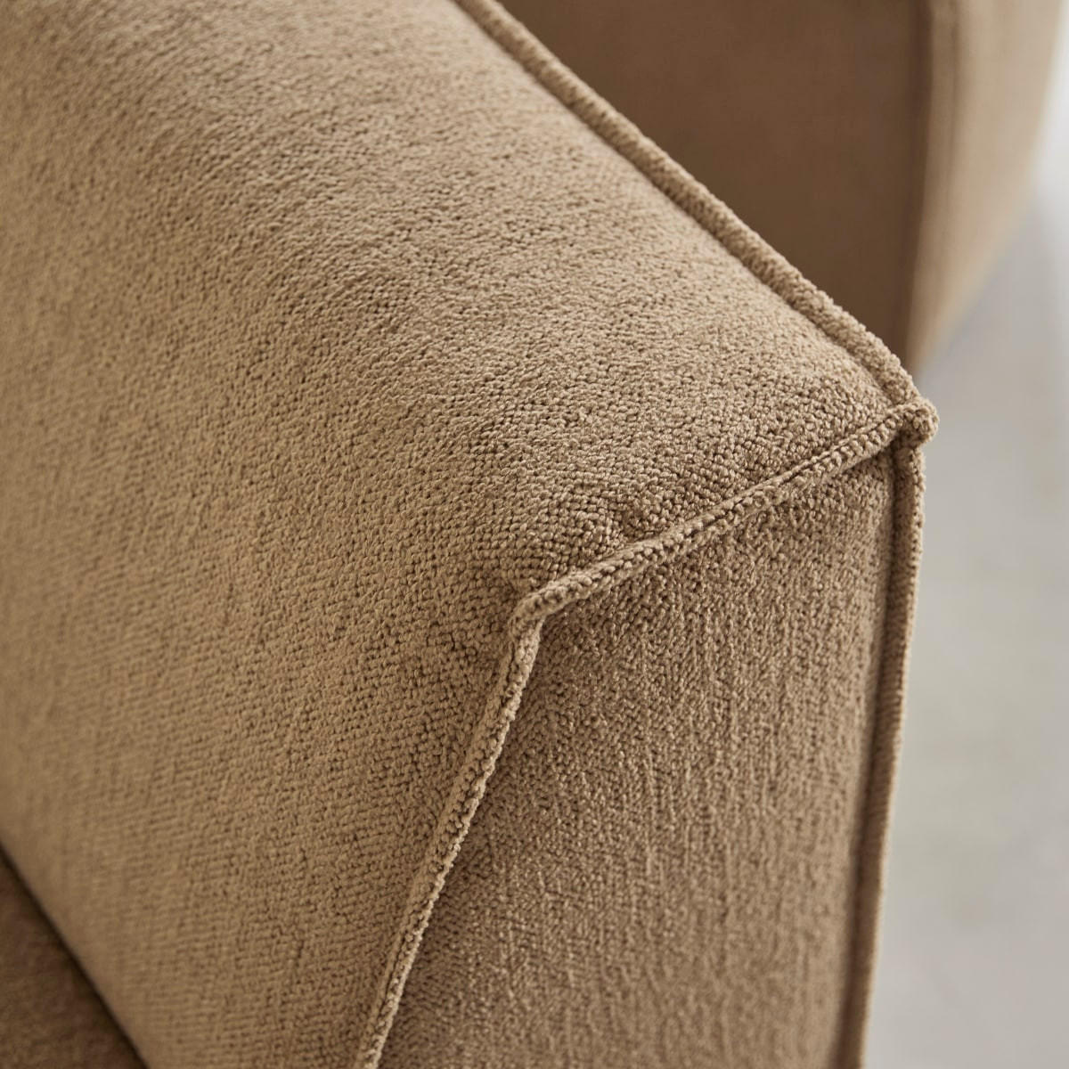 SOFA Dario Braun aus Stoff - Braun, Textil (185/75/93cm) - Tikamoon