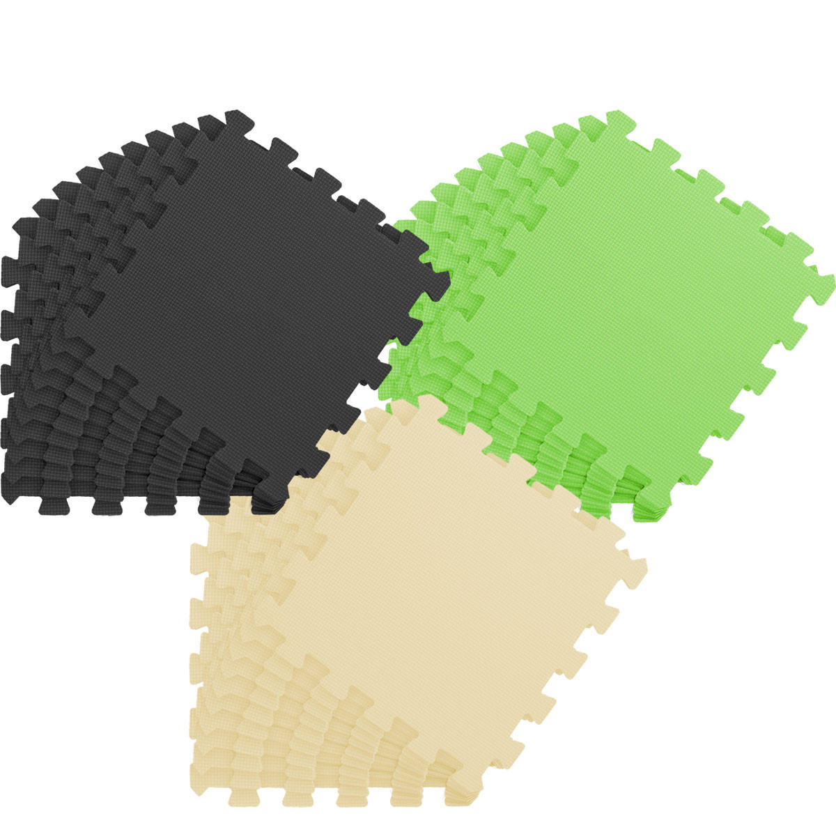 SPIELMATTE ab Null - 270/90 cm Puzzlematte Schwarz - Multicolor, Kunststoff (30/30cm) - Littletom