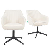 BÜROSTUHL Mika-Caro - Creme/Schwarz, Textil/Metall (60/79/61cm) - DUBI Möbel