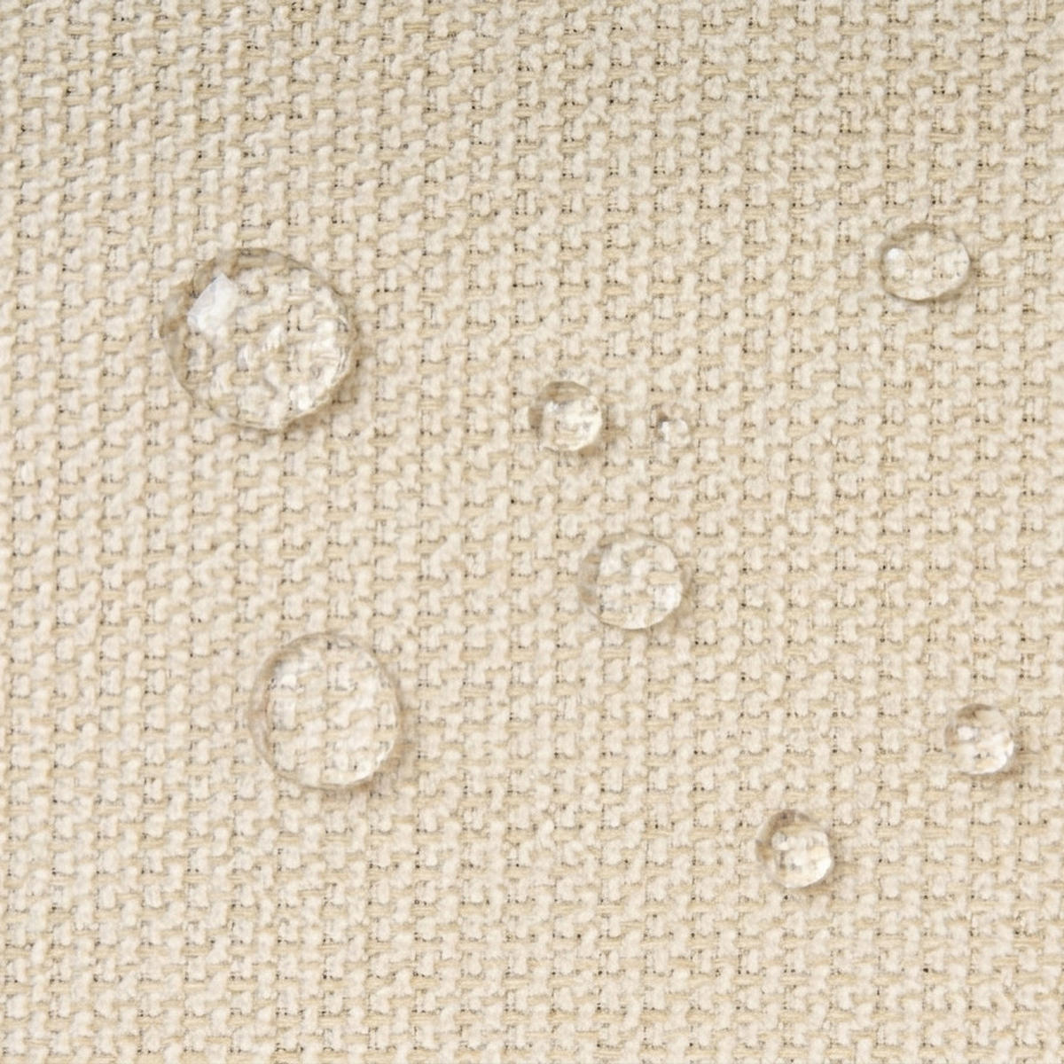 POUF Stoff Hellbeige Juno - Beige/Braun, Textil (35/38/35cm) - Beliani