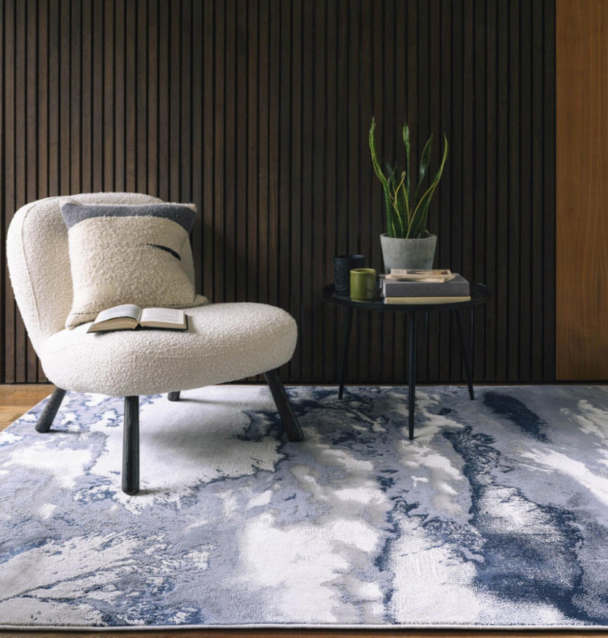 TEPPICH modern Wohn-/Schlafzimmer TORNADO Blau 120 x 170 cm - Blau, Textil (120/170cm) - Novatrend