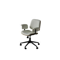 DREHSTUHL DE-41070 mit Eichenarmlehnen und PU-Leder Beige - Beige, Metall (73/87/59cm) - ComfortXL