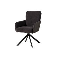 STUHL 100% Polyester 57 x 67 x 87 cm dunkelgrau / grau POLSTERSTÜHLE - Grau, Kunststoff (57/87/67cm) - Massivmoebel24