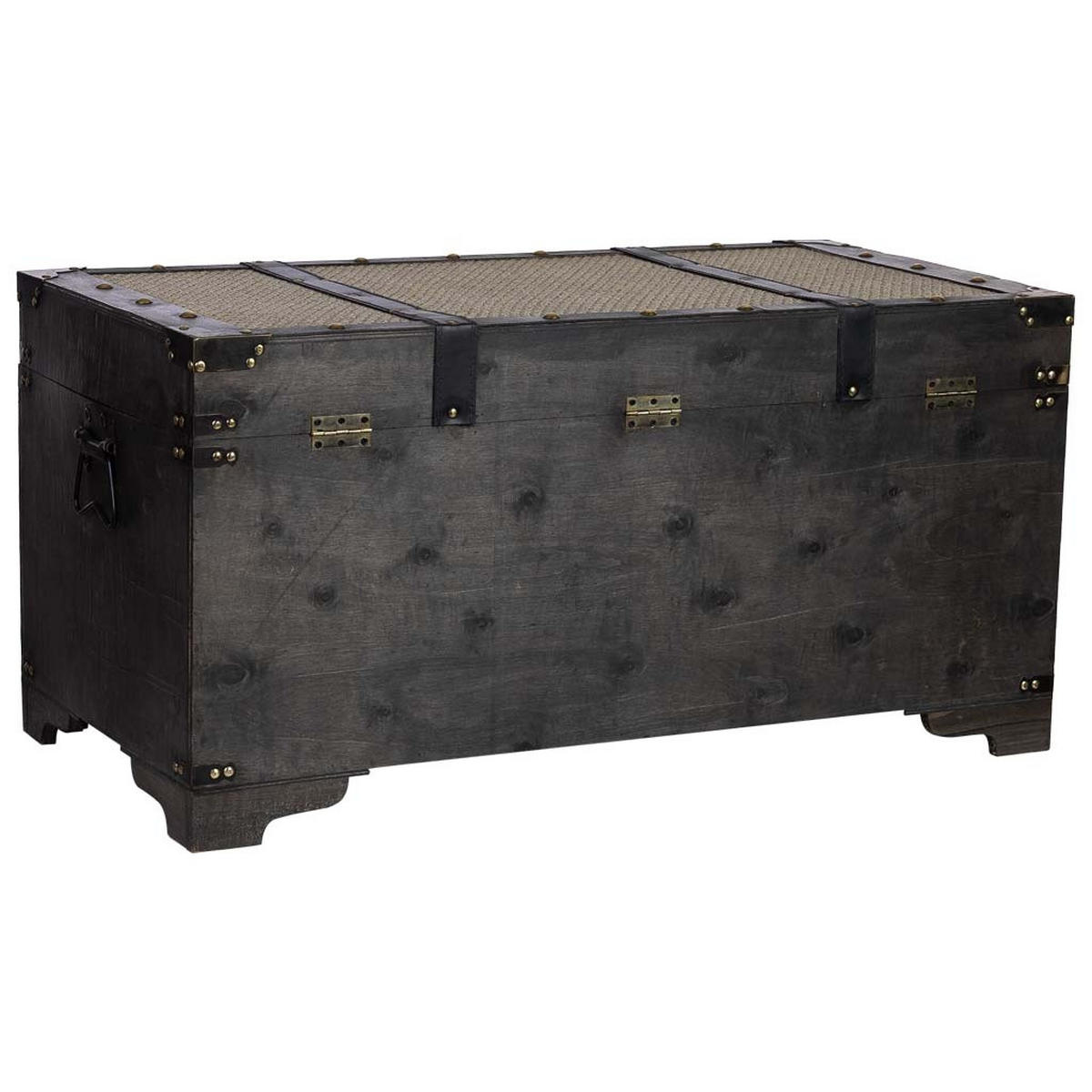 TRUHE aus Holz, braun, 90x45x46cm - Braun, Holz (90/45.5/45cm) - Wanderlust