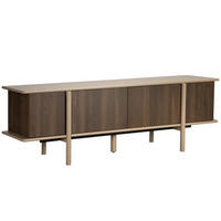 TV-MÖBEL mit 4 Türen, taupe - Taupe, Holz (180/55/40cm) - Oviala