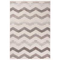 TEPPICH Outdoor Beige Bunte Chevron Geometrisch Kurzflor Rechteckig - 80x150 cm - Braun, Textil (80/150cm) - Mazovia